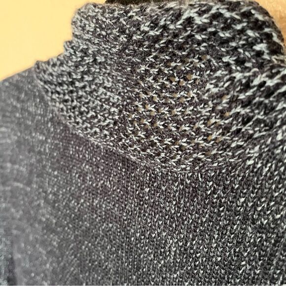 J. Jill Wool Blend Blue Knit Duster Cardigan Sweater with Tassel Ties Size Small - Picture 10 of 12